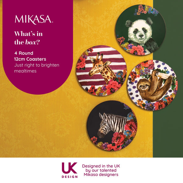 Mikasa Wild at Heart Cork Round Coasters, Set of 4, 12cm image 4