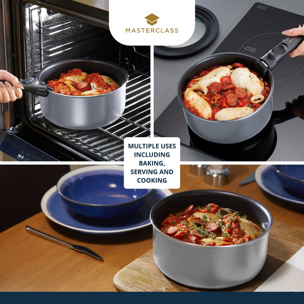 MasterClass Smart Space Set of Three Stacking Induction-Safe Non-Stick Pans image 12