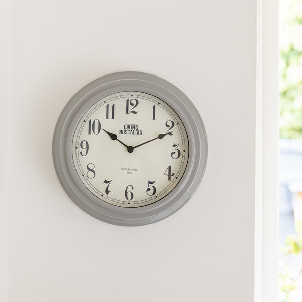 Living Nostalgia French Grey Wall Clock image 4