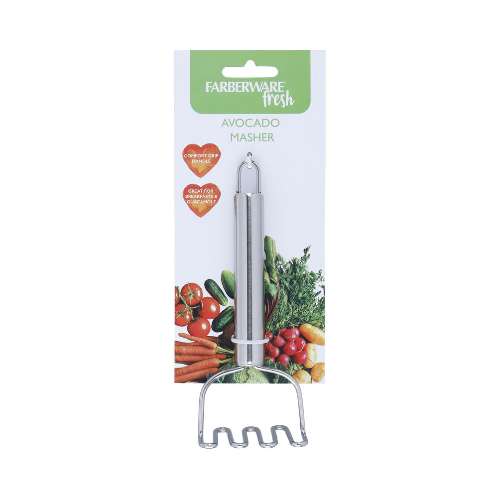 Farberware Fresh Mini Avocado Masher Tool, Stainless Steel, 17.5 cm (7