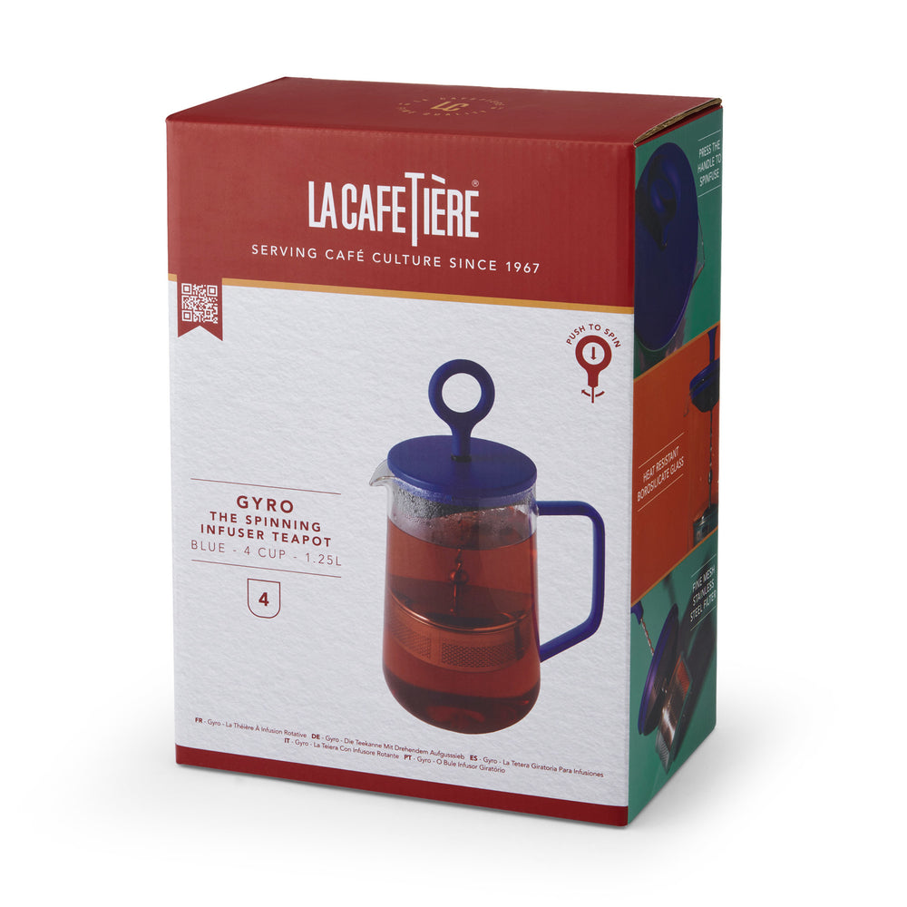 La Cafetière Gyro Spinfuser Teapot Blue, 1.25L