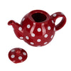London Pottery Globe 2 Cup Teapot Red With White Spots