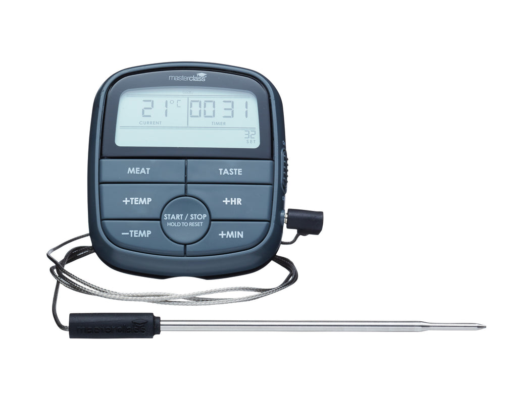 3pc Measuring Set with 'Dry & Liquid' Electronic Scales, Meat Thermometer and 2-in-1 Timer & Thermometer