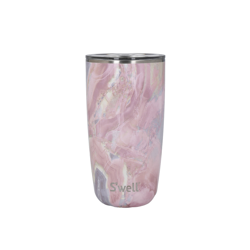 S'well 2pc Travel Cup and Bottle Set with Stainless Steel Water Bottle, 500ml and Drinks Tumbler, 530ml, Geode Rose