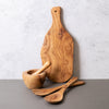 3pc Italian Cooking Set with Pestle & Mortar, Olive Wood Salad Servers and Olive Wood Serving Board image 2