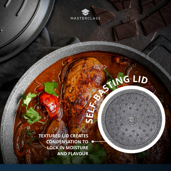 MasterClass Black Cast Aluminium Casserole Dish, 1.4L image 6