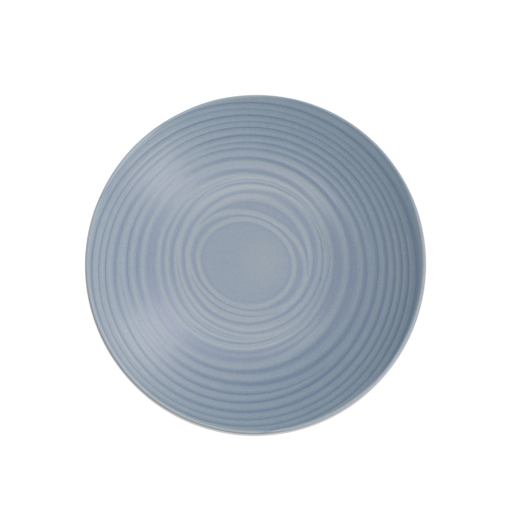 KitchenCraft Pasta Bowls Set of 4 in Gift Box, Lead-Free Glazed Stoneware, Blue / Cream, 22cm