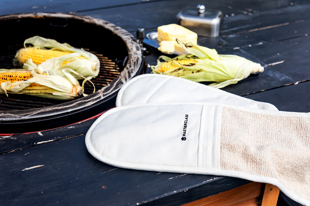 MasterClass Deluxe Professional Double Oven Glove - Cream