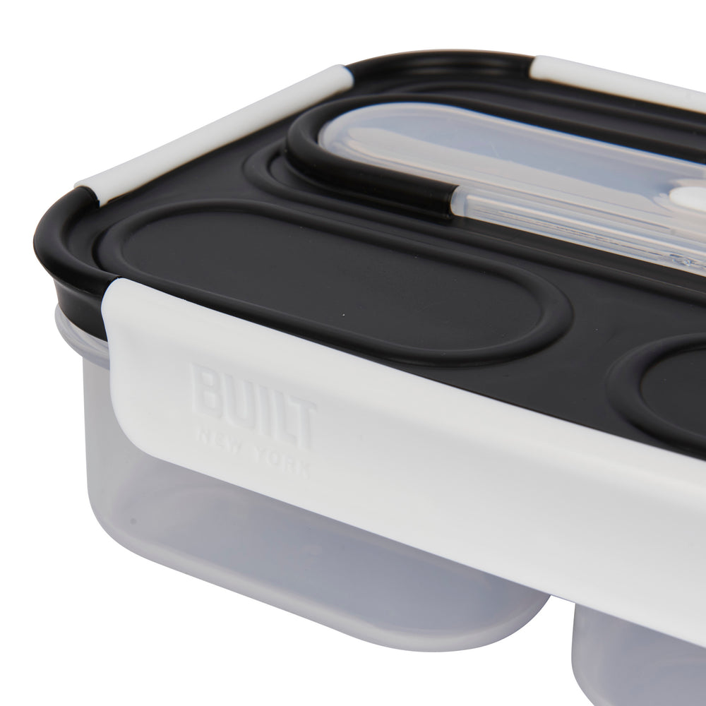 BUILT Bento Lunch Box & Apex Insulated Water Bottle Set, Black