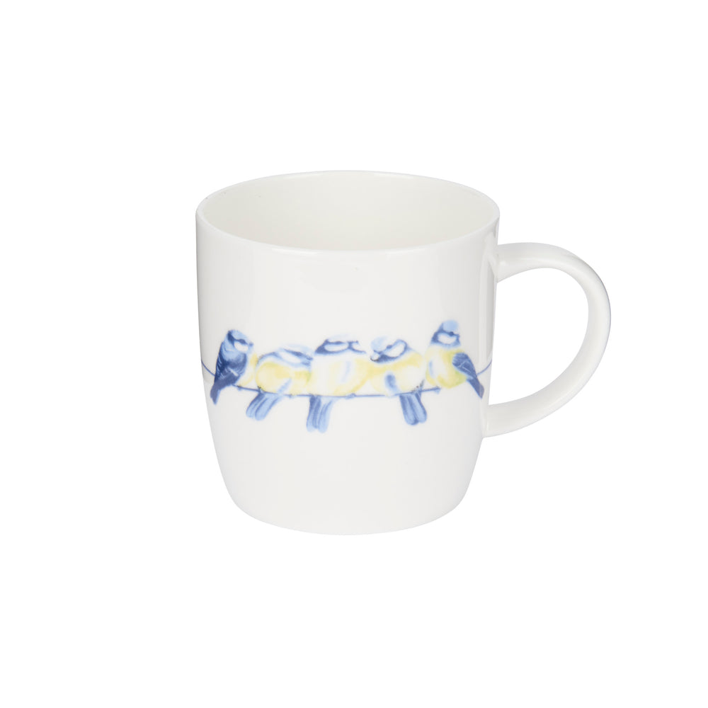 KitchenCraft China 425ml British Birds Line Shaped Mug