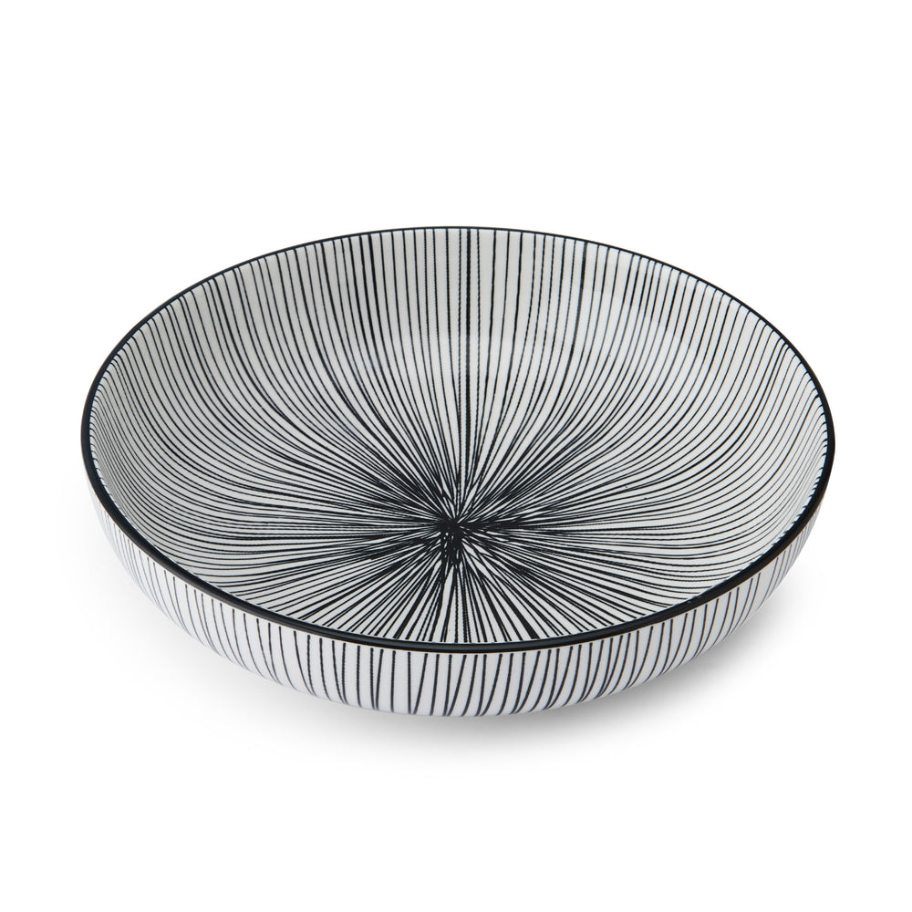 Mikasa Black Stripe Stoneware Bowl, 21 cm image 1