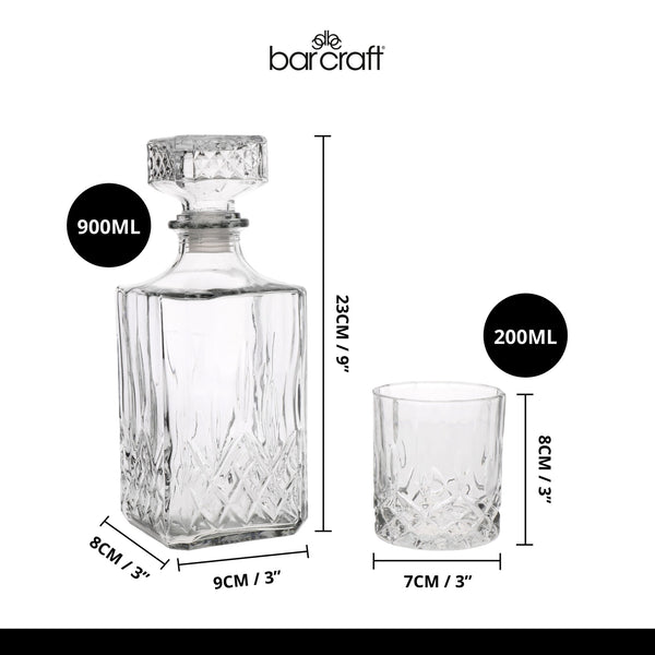 BarCraft Cut Glass Decanter Set image 8