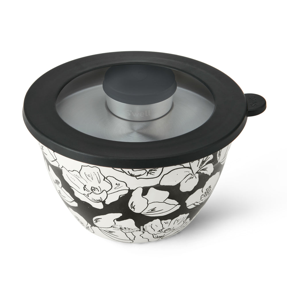 S'well Charcoal Bloom Salad Bowl Kit, 1.9L