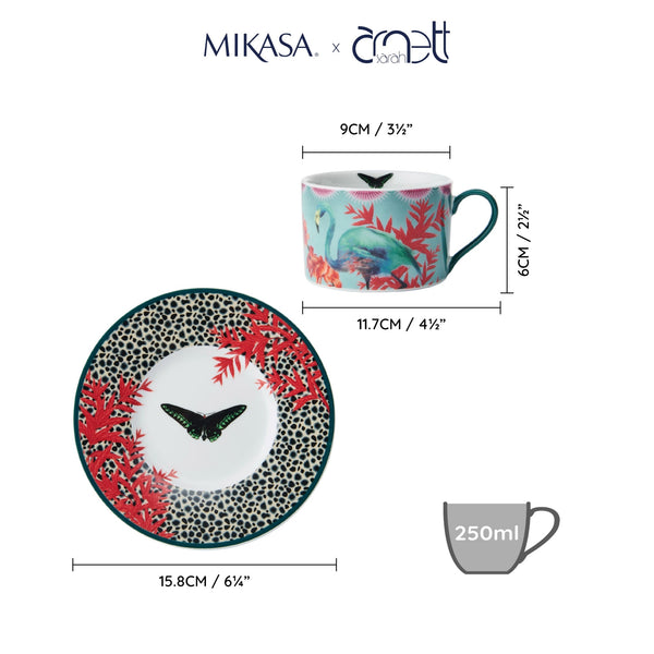 Mikasa x Sarah Arnett Porcelain Cup and Saucer, 250ml image 7