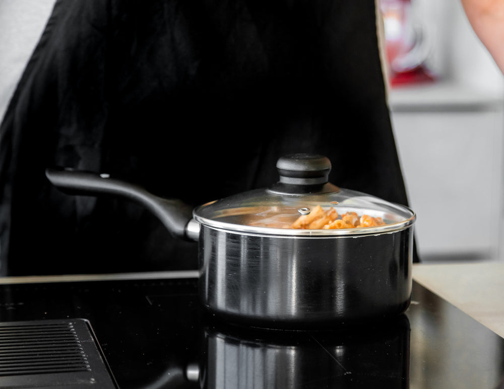 MasterClass Can-to-Pan 18cm Ceramic Non-Stick Saucepan with Lid, Recycled Aluminium