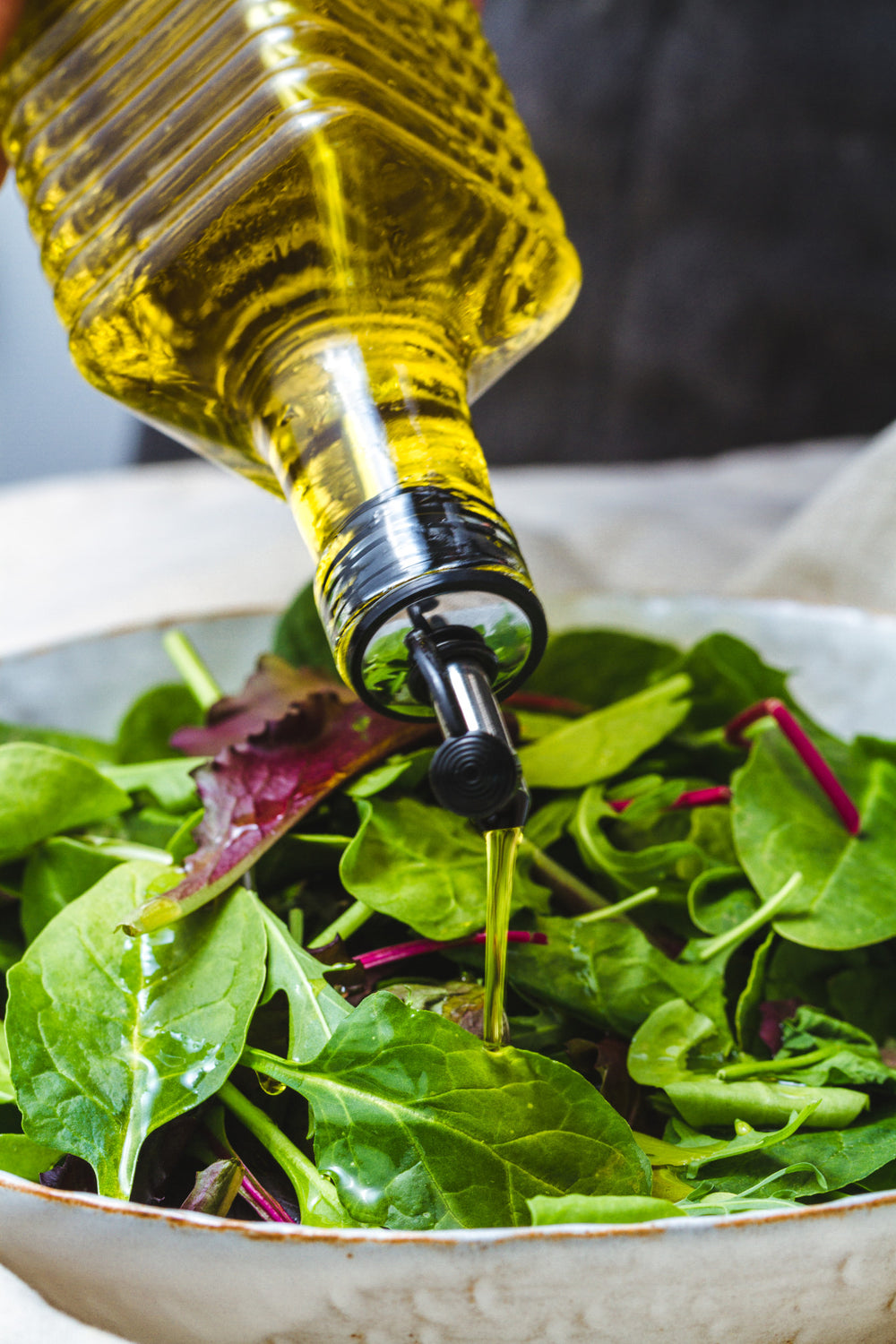 KitchenCraft World of Flavours Italian Ridged Glass Oil Drizzler