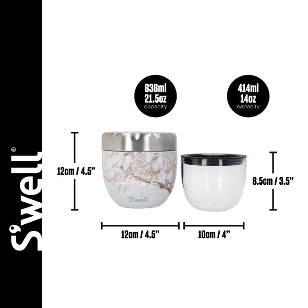 Calacatta Gold S’well Eats 2-in-1 Food Bowl, 636ml image 9