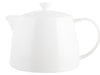 2pc White Porcelain Tea Set including 6-Cup Ridged Teapot and Creamer - M By Mikasa image 3