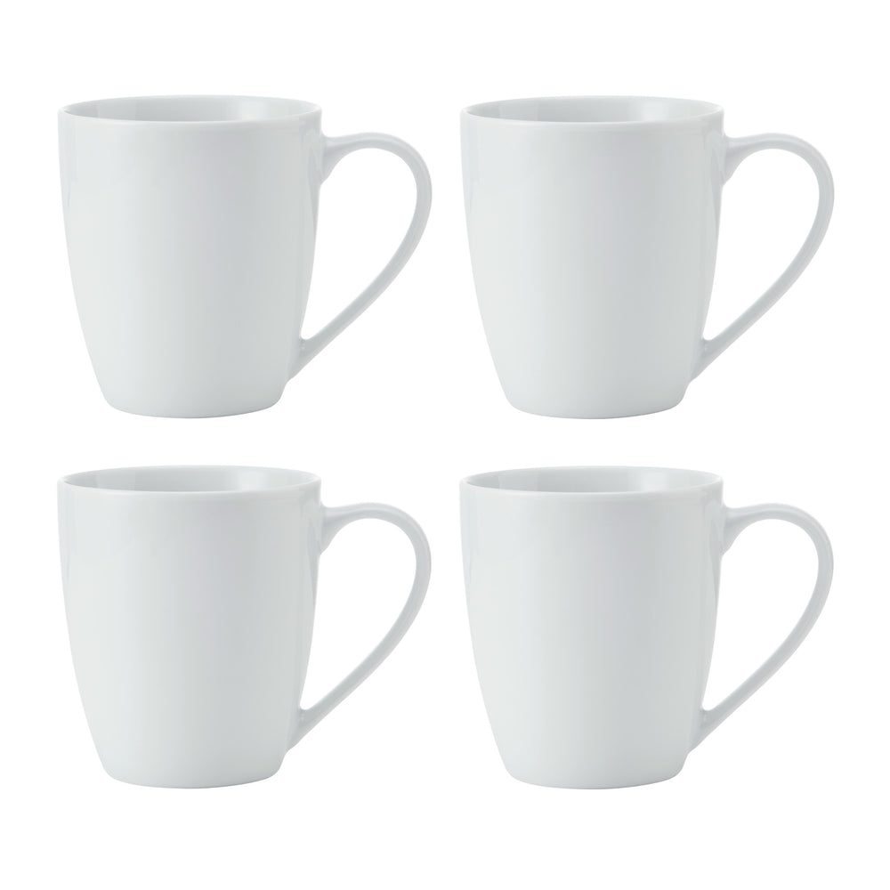 Mikasa Chalk Porcelain Mugs, Set of 4, 380ml, White image 1