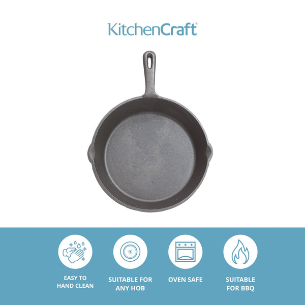 KitchenCraft Deluxe Cast Iron Grill Pan, 24cm image 8