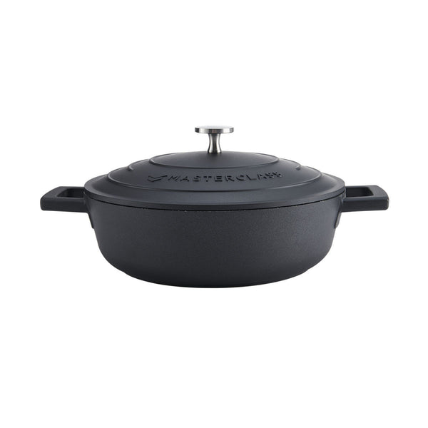 MasterClass Black Shallow Cast Aluminium Casserole Dish, 2.5L image 2