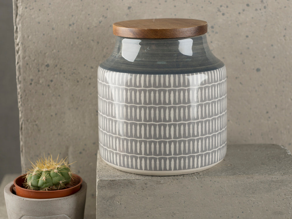 Mikasa Drift Storage Jar Grey