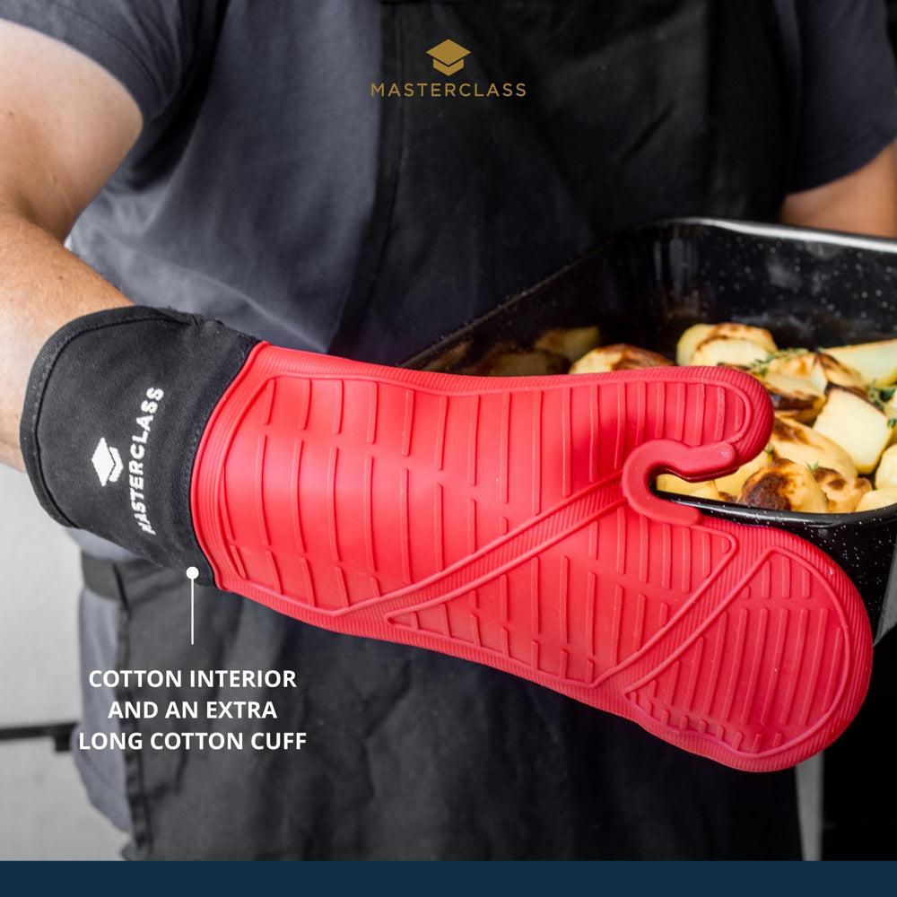 MasterClass Seamless Silicone Oven Glove With Cotton Sleeve