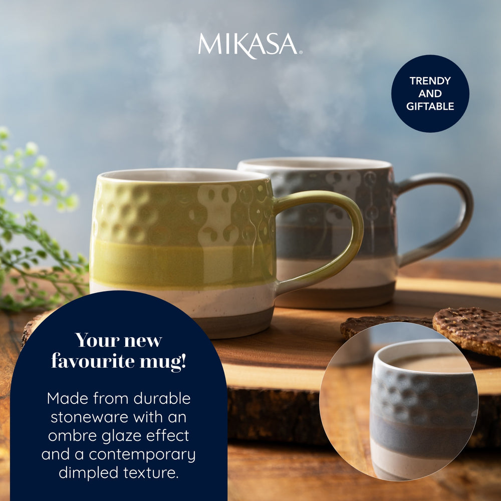 Mikasa Grey Textured Ombre Mug, 320ML