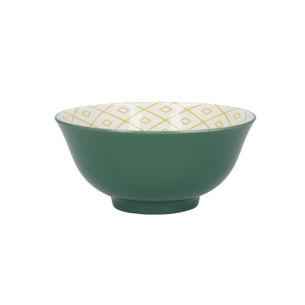 KitchenCraft Set of 4 Patterned Cereal Bowls in Gift Box, Ceramic - 'World of Flavours' Designs image 7