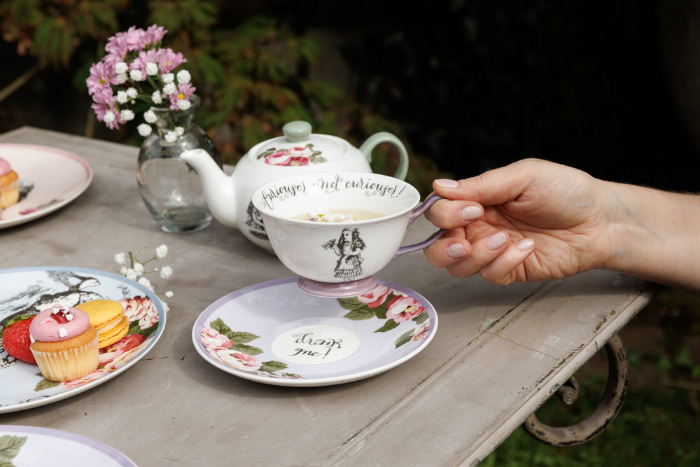 Mikasa and the V&A Alice In Wonderland Bone China Tea Cup and Saucer, 140ml