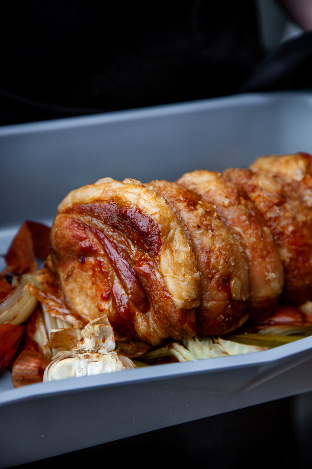 MasterClass Smart Ceramic Large Roasting Tin with Robust Non-Stick Coating, Carbon Steel - Grey