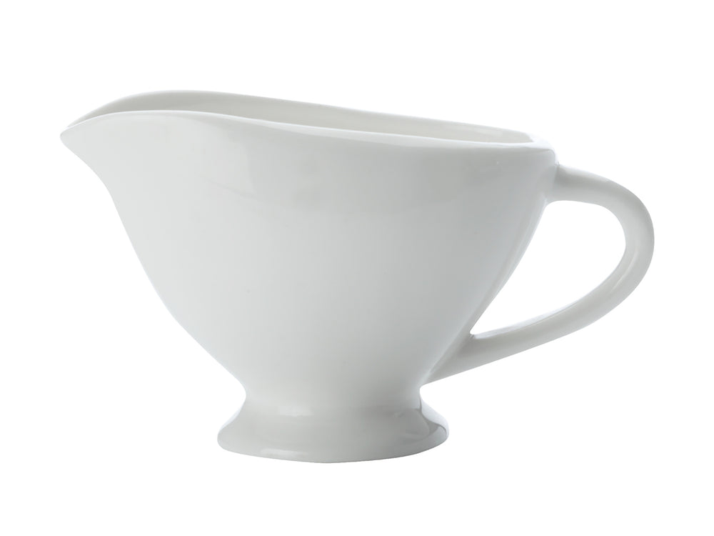 2pc Porcelain Tableware Set with Sauce Boat, 75ml and Gravy Boat, 400ml - White Basics