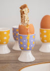 KitchenCraft Retro Floral Egg Cup Set - Porcelain, 4 Pieces image 6