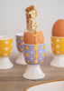 KitchenCraft Retro Floral Egg Cup Set - Porcelain, 4 Pieces