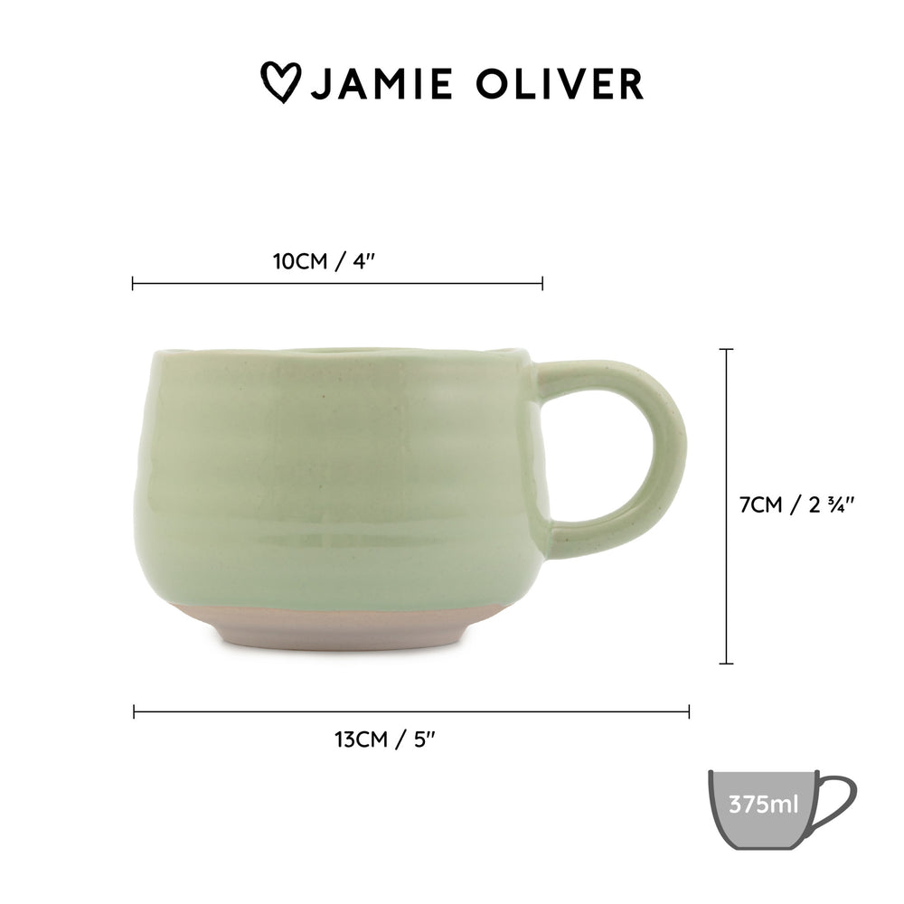 Jamie Oliver Big Love 'Cosy Cuppa' Mug, Green, 375ml