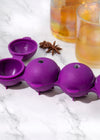 Colourworks Sphere Ice Cube Moulds in Gift Box, LFGB-Grade Silicone - Purple image 5