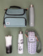BUILT Insulated Bottle Bag with Shoulder Strap and Food-Safe Thermal Lining - White