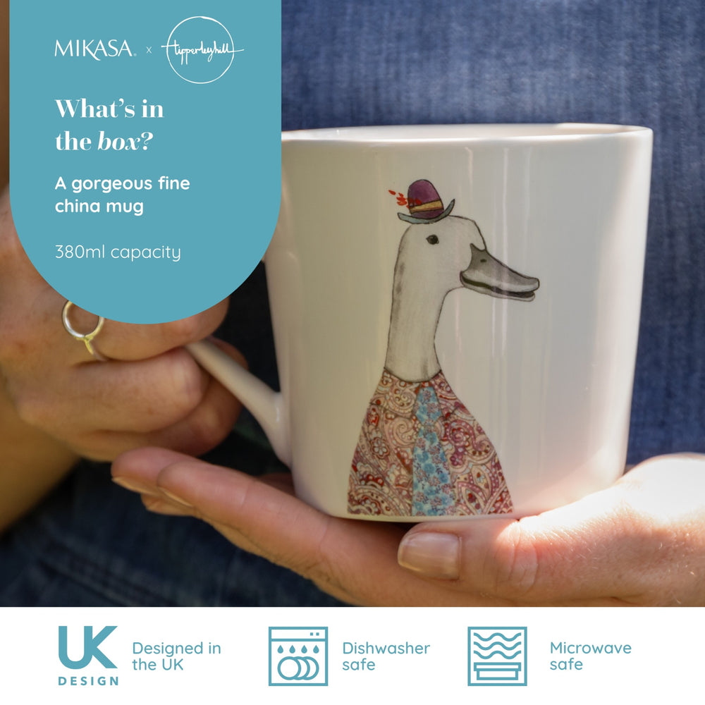 Mikasa Tipperleyhill Duck Fine China Mug, 13 x 9 x 9CM, 380ML