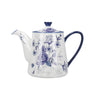 5pc Ceramic Tea Set with 4-Cup Teapot, Teacup, Saucer, Milk Jug and Sugar Bowl - Blue Rose image 6