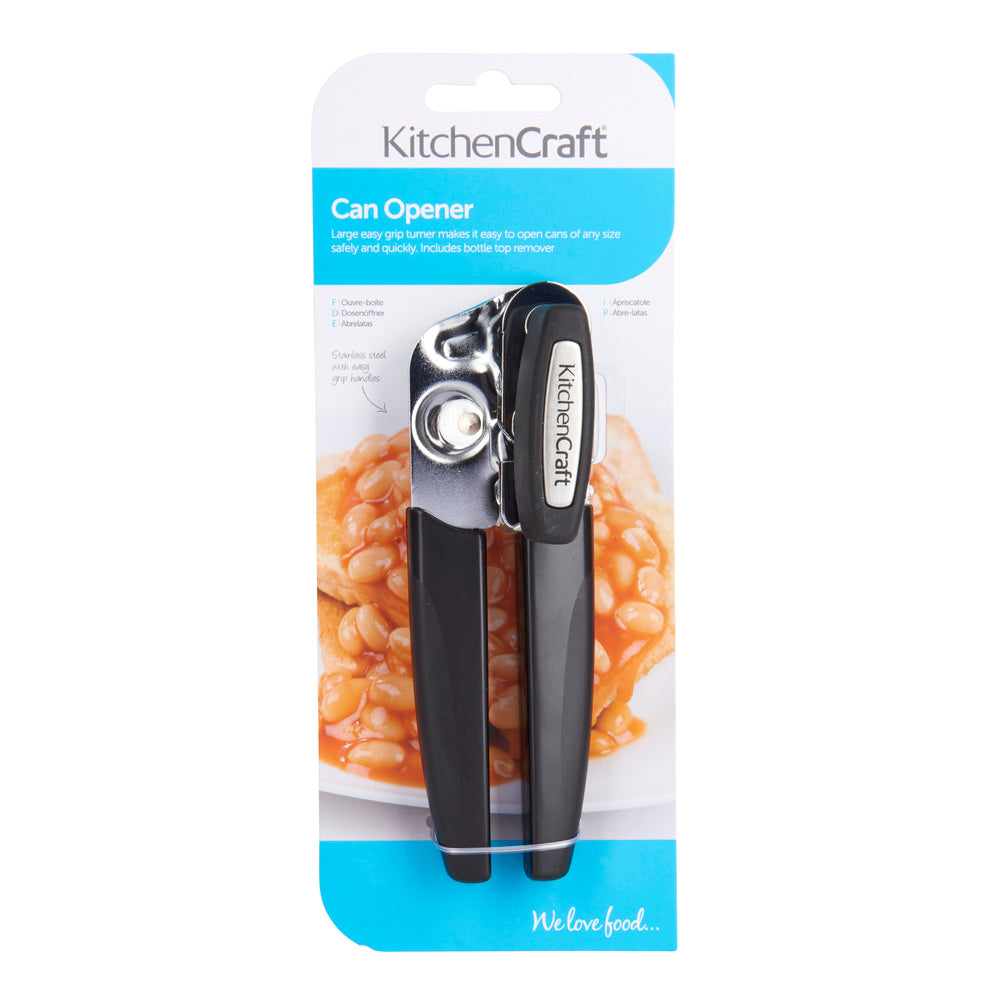 KitchenCraft 2-in-1 Stainless Steel Can Opener / Bottle Top Remover