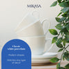 Mikasa Chalk Porcelain Cappuccino Cups and Saucers, Set of 2, 310ml, White image 10