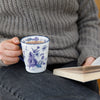 London Pottery Blue Rose Coffee Mug - Ceramic, Almond Ivory / Blue, 300 ml image 5