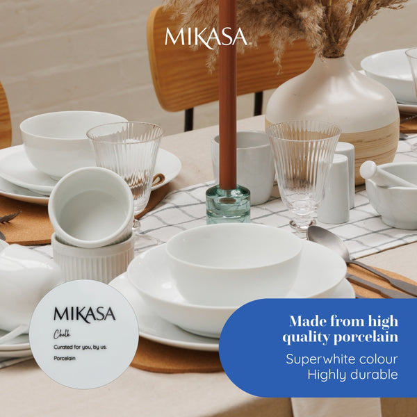 Mikasa Chalk Porcelain Ramekins, Set of 4, 9.5cm, White image 9