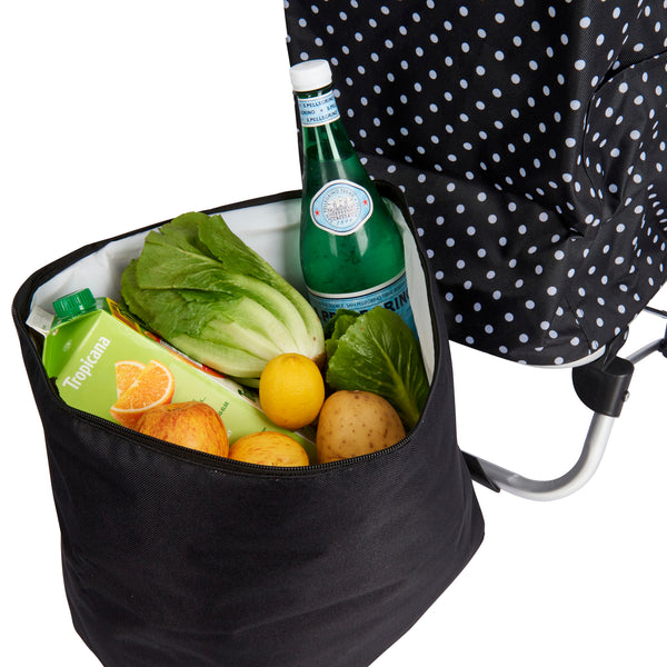 KitchenCraft Black Polka Dot Foldable Shopping Trolley image 4