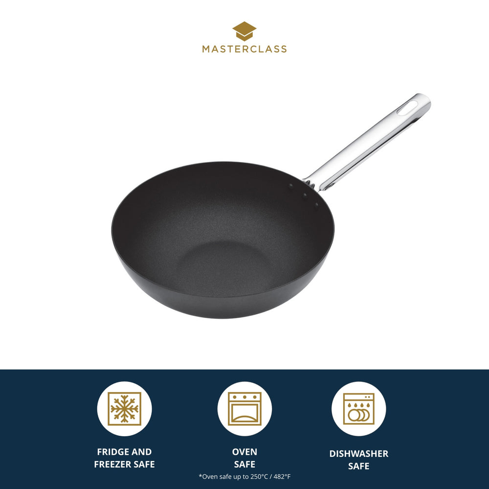 MasterClass Carbon Steel Wok, 24cm