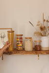 KitchenCraft Idilica Glass Storage Jar with Beechwood Lid and Bamboo Spoon, 1200ml image 7