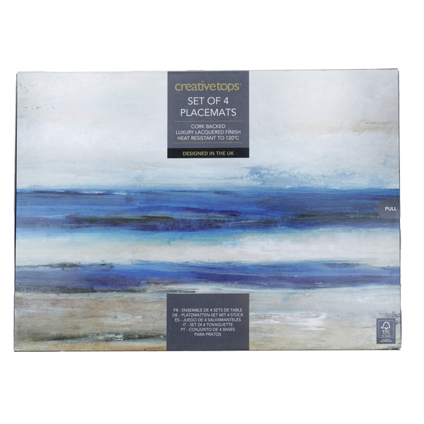 Creative Tops Blue Abstract Pack Of 4 Large Premium Placemats image 4
