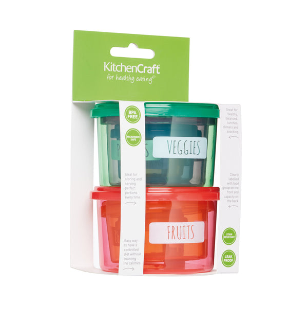 KitchenCraft Healthy Eating Stacking Portion Control Pots image 4