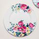 16pc Floral Porcelain Dining Set with 4x 26cm Dinner Plates, 4x 19cm Side Plates, 4x 19cm Bowls and 4x 330ml Mugs - Clovelly