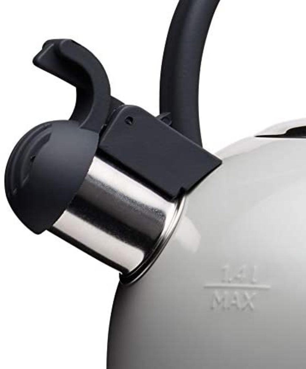 Living Nostalgia French Grey Traditional 1.4 Litre Whistling Kettle